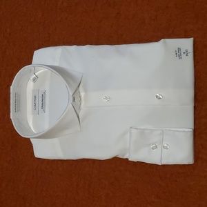 Calvin Klein mens button up, long sleeve, infinite non-iron shirt